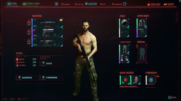 Cyberpunk 2077 mod Hide Armor v.0.6