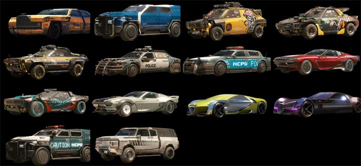 Cyberpunk 2077 mod Vehicle Pack – Basic v.1.5.0