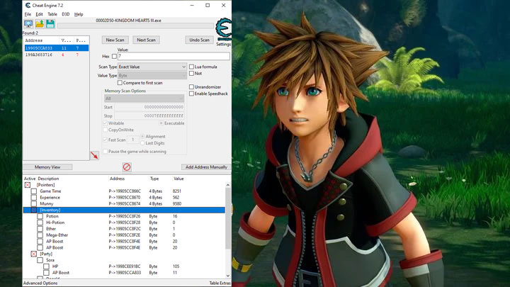 Kingdom Hearts III mod Cheat Table v.1.0.2