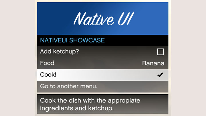 Grand Theft Auto V mod NativeUI v.1.7