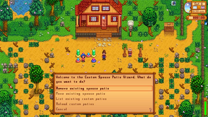 Stardew Valley mod Custom Spouse Patio Redux v.0.3.0