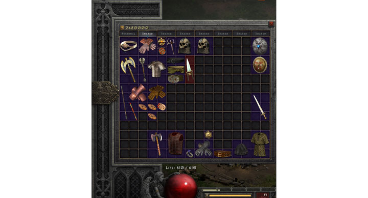 Diablo II: Resurrected mod Expanded Stash (16x13) for D2RMM v.1.3