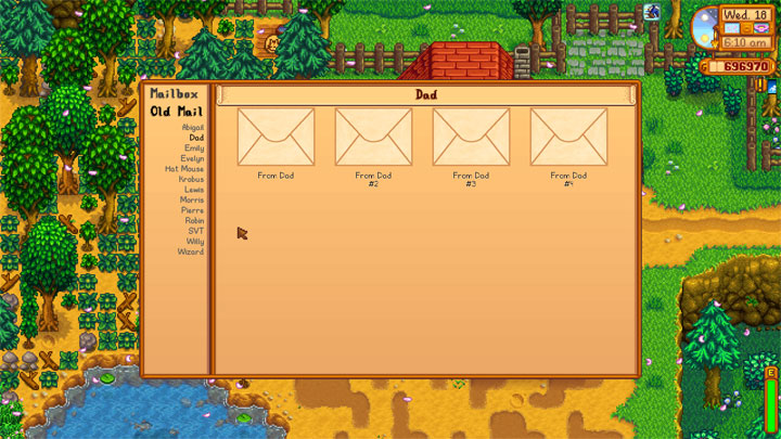 Stardew Valley mod Mailbox Menu v.0.3.2