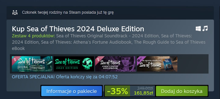 Steam Rodzina pozwala na udostępnianie gier. Źródło: Własne - Korzystanie z tej funkcji na Steam pozwala oszczędzić dużo pieniędzy, jeśli macie taką możliwość - wiadomość - 2024-09-16