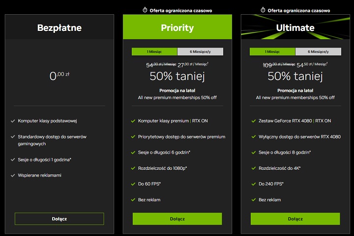 Jak widać, czasami zdarzają się duże promocje na GeForce Now. Źródło: Nvidia. - GeForce Now - cena, możliwości i opinie. Czy warto? - wiadomość - 2024-08-12