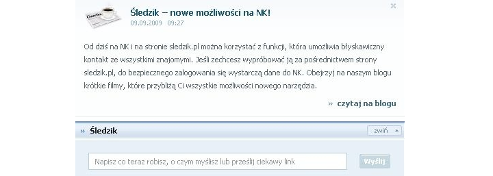 Wprowadzenie funkcji Śledzik w 2009. Źródło: Gazeta Pomorska