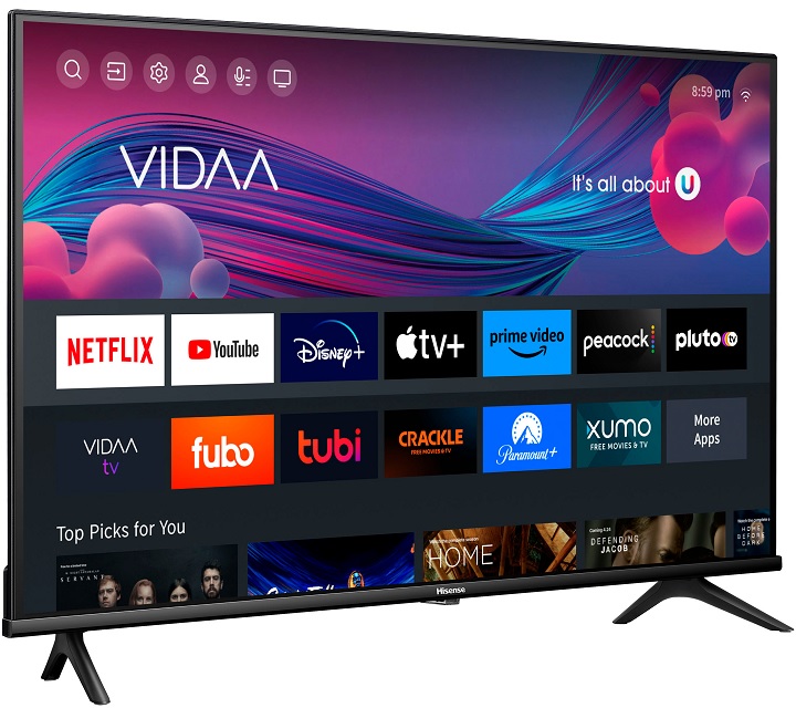 Telewizory Hisense mają własny system operacyjny – VIDAA. Źródło: Best Buy. - Telewizor Hisense - opinie. Czy warto kupić TV rodem z Chin? - wiadomość - 2024-08-06