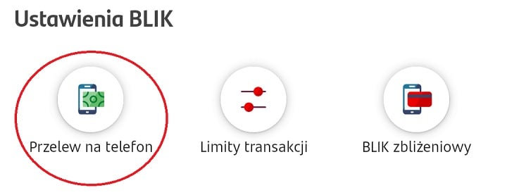 Ustawienia BLIK w aplikacji Santander. Źródło: własne. - Jak odebrać przelew BLIK? Omawiamy krok po kroku - wiadomość - 2025-02-11