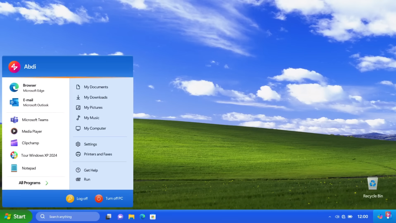 Tak wyglądałby Windows XP 2024, nostalgiczna wizja przypomina kultowy