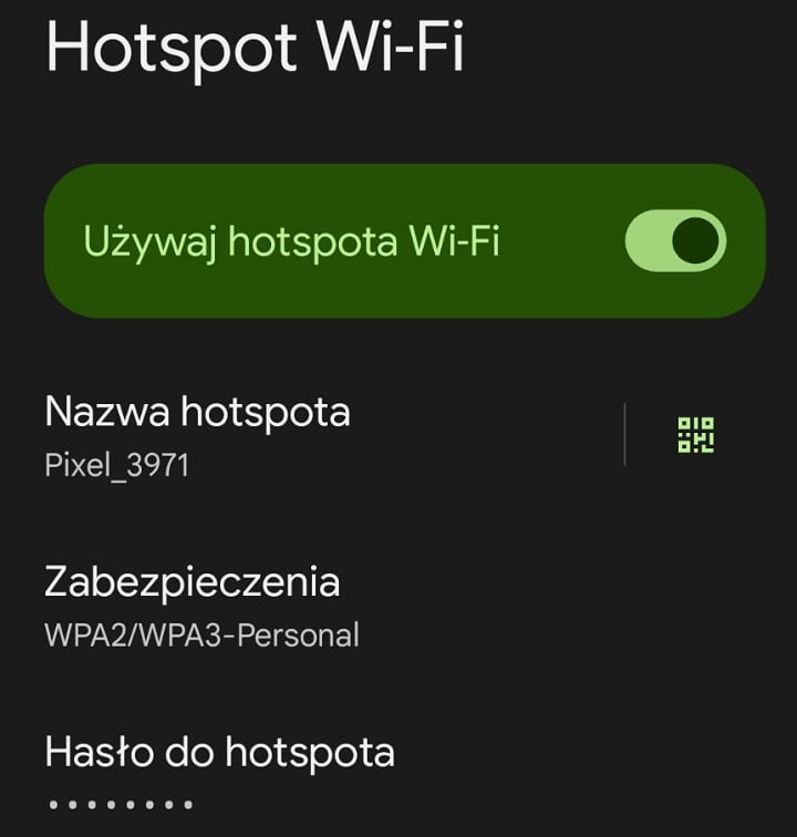 Włączenie i konfiguracja Hotspota Wi-Fi zajmuje na Androidzie zaledwie chwilę. Źródło: własne - Jak włączyć hotspot w iPhone lub na Androidzie? Wyjaśniamy jak udostępnić Internet z telefonu - wiadomość - 2024-10-23