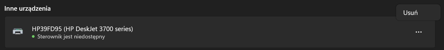 Odinstalowanie problematycznej drukarki i zainstalowanie jej ponownie może okazać się skutecznym rozwiązaniem problemów. Źródło: własne. - Dlaczego Windows 11 nie wykrywa drukarki? Podajemy rozwiązania problemu - wiadomość - 2024-10-03