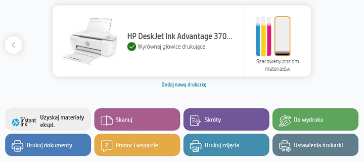 HP Smart drukuje i skanuje, a także między innymi sprawdza stan naszej drukarki. Źródło: własne. - HP Smart - co to jest i jak z niego korzystać? Odpowiadamy - wiadomość - 2024-11-15