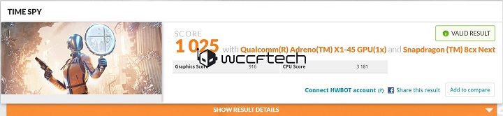 Test 3DMark Time Spy. Źródło: WCCF TECH - Snapdragon X Plus: wydajność w grach to prawdziwa katastrofa - wiadomość - 2024-09-02