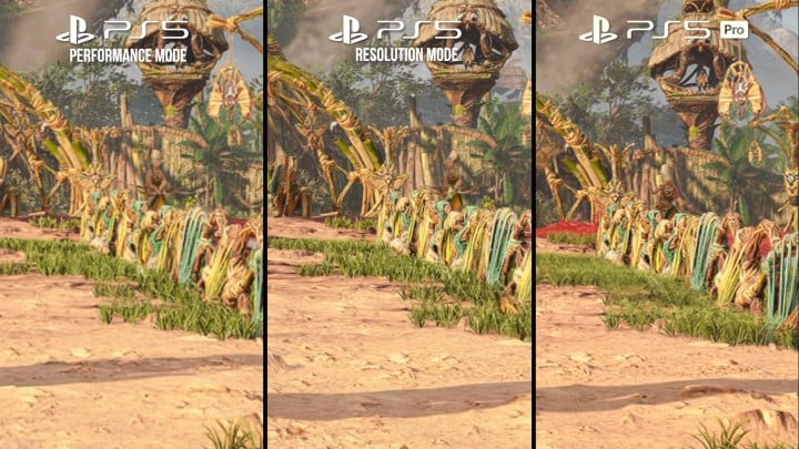 Jakość skalowania PS5 Pro w Horizon: Forbidden West. Źródło: Digital Foundry, YouTube - „To wygląda jak DLSS na konsoli” - eksperci chwalą aktualizację PS5 Pro do Horizon Forbidden West - wiadomość - 2024-10-30