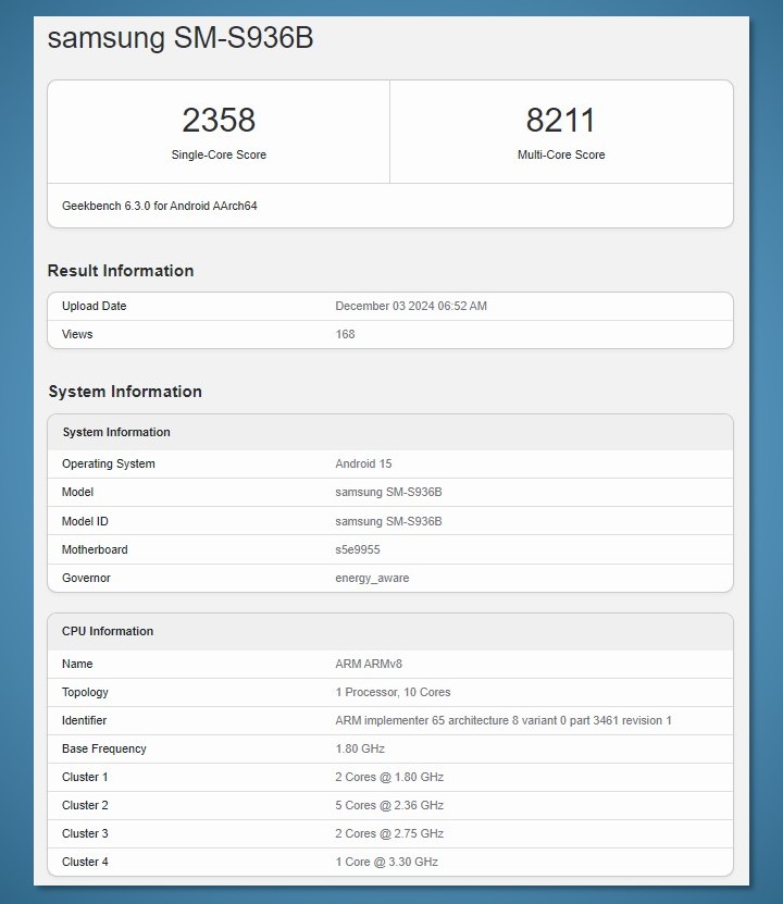 Wyciekł benchmark testowego egzemplarza Galaxy S25 Plus. Źródło: Wccftech - Totalna katastrofa: Exynos 2500 w Galaxy S25 będzie wolniejszy prawie o 40% od wersji ze Snapdragonem 8 Elite - wiadomość - 2024-12-05