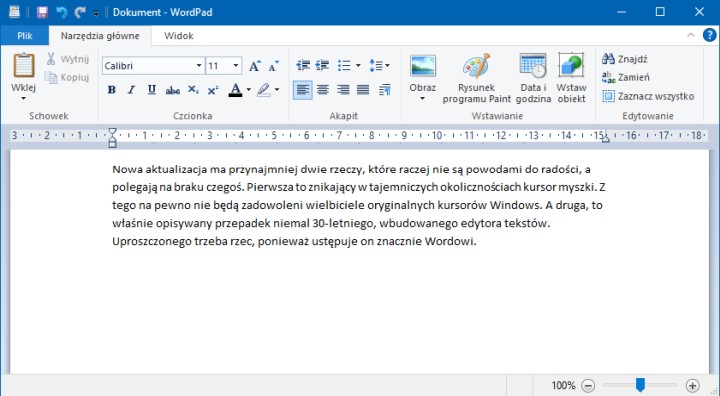 Szczerze mówiąc nie uruchamiałem tego programu od lat, Microsoft może mieć rację. - Microsoft wycofuje WordPada, jednak społeczność nie pozwala programowi zniknąć - wiadomość - 2024-10-09