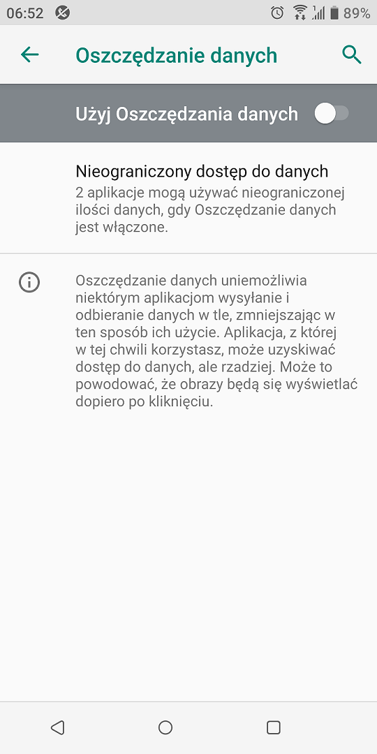 Oszczędzanie danych w systemie Android - co to jest oraz jak włączyć i wyłączyć? - ilustracja #1