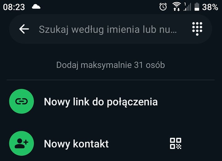 WhatsApp pozwala wygenerować link do połączenia głosowego. Źródło: własne. - WhatsApp - jak wykonać połączenie głosowe i wideo? Opisujemy krok po kroku - wiadomość - 2024-10-17