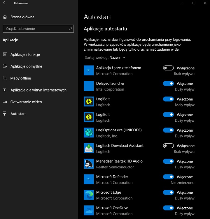 W ustawieniach systemu Windows znajdziemy opcje związane z autostartem programów. Źródło: własne. - Jak wyłączyć autostart programu w Windows 10 i 11? Pokazujemy 3 najprostsze sposoby - wiadomość - 2025-03-14