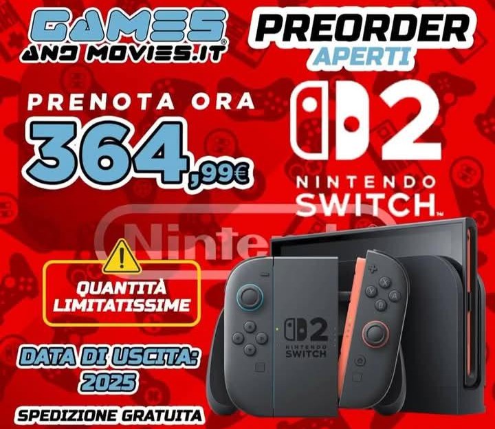 Preorder Switch 2 w jednym z włoskich sklepów. Źródło: Specific-While-2880, Reddit - Poznaliśmy cenę Nintendo Switch 2? Kolejny sklep potwierdza zakres cen - wiadomość - 2025-01-24