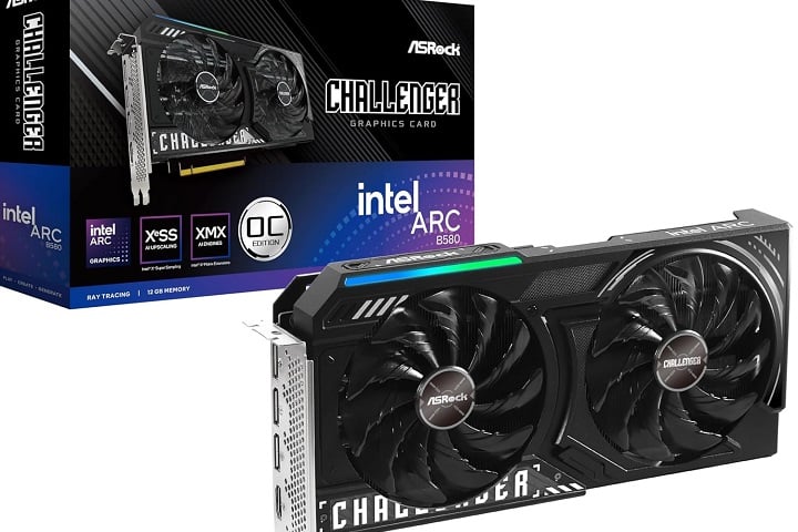 ASRock Intel Arc B580 Challenger OC. Źródło: Amazon | Wccftech. - Nowy przeciek daje nam wgląd w specyfikację jednej z kart graficznych Intel Arc Battlemage - wiadomość - 2024-11-23