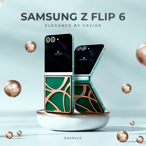 Samsung Galaxy Z Flip 6 Emerald - To prawdopodobnie najdroższy Samsung Galaxy Z Flip6. Udekorowany jest złotem - wiadomość - 2024-08-26