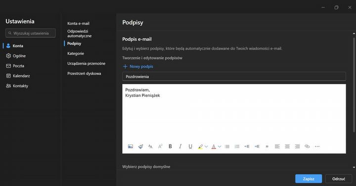 Jak ustawić stopkę w programie Outlook? - ilustracja #1