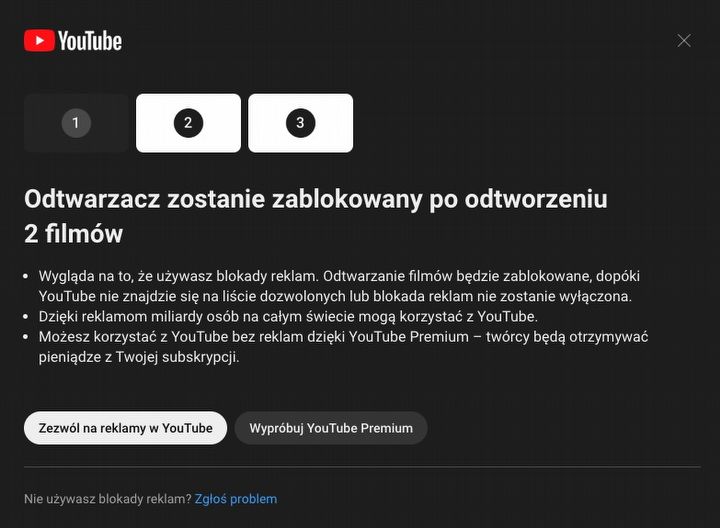 Blokady reklam nie są dozwolone w YouTube - co oznacza komunikat i jakie są jego konsekwencje? - ilustracja #2