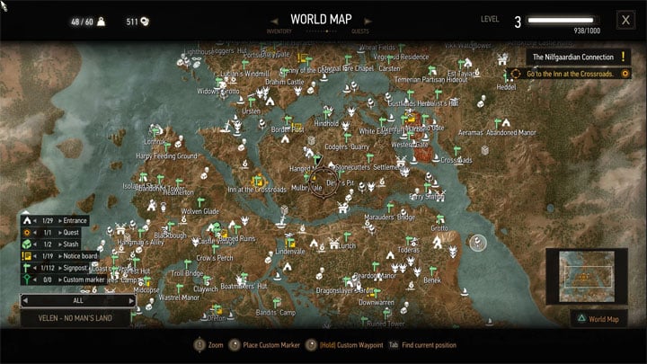 Wiedźmin 3: Dziki Gon mod Unlock All Map Icons v.1.0