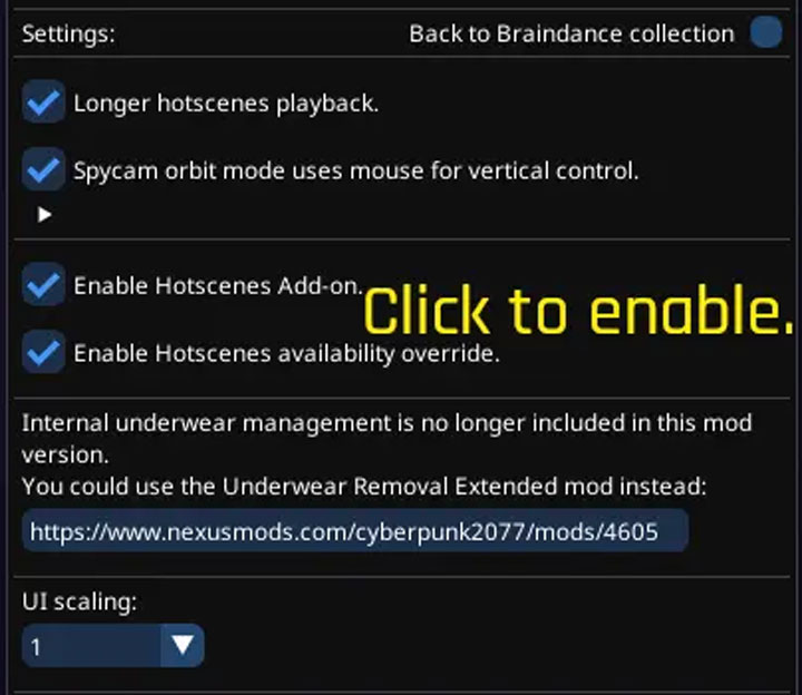 Cyberpunk 2077 mod Hotscenes Add-on v.5.1.0.0