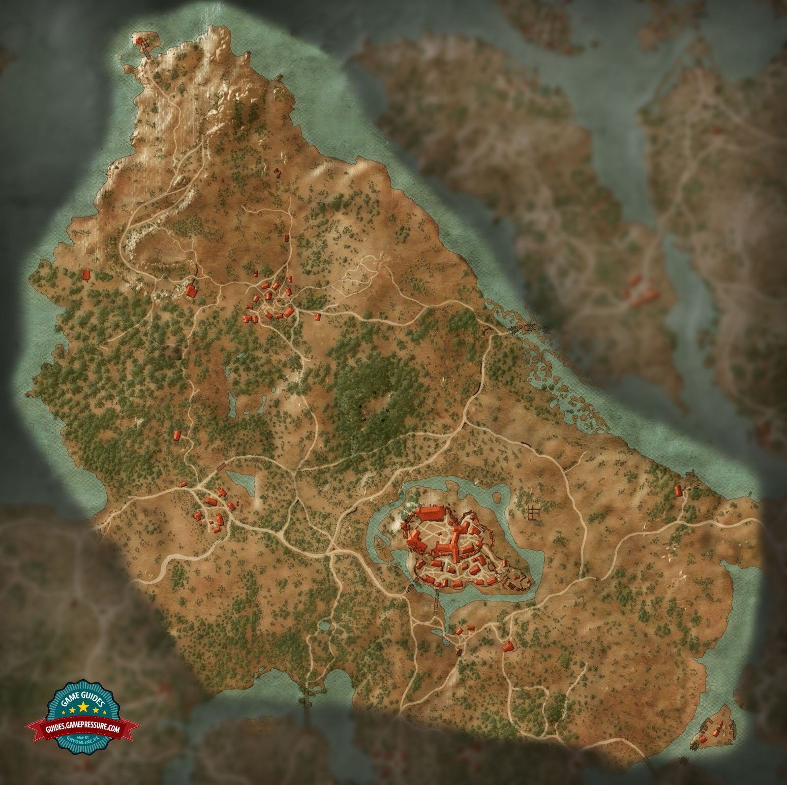 Map of quests - Crow's Perch M3 - Walkthrough - The Witcher 3: Wild ...