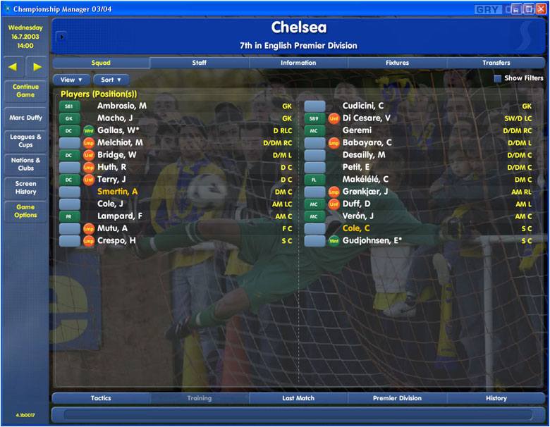 Championship Manager 03 04 Training Schedules