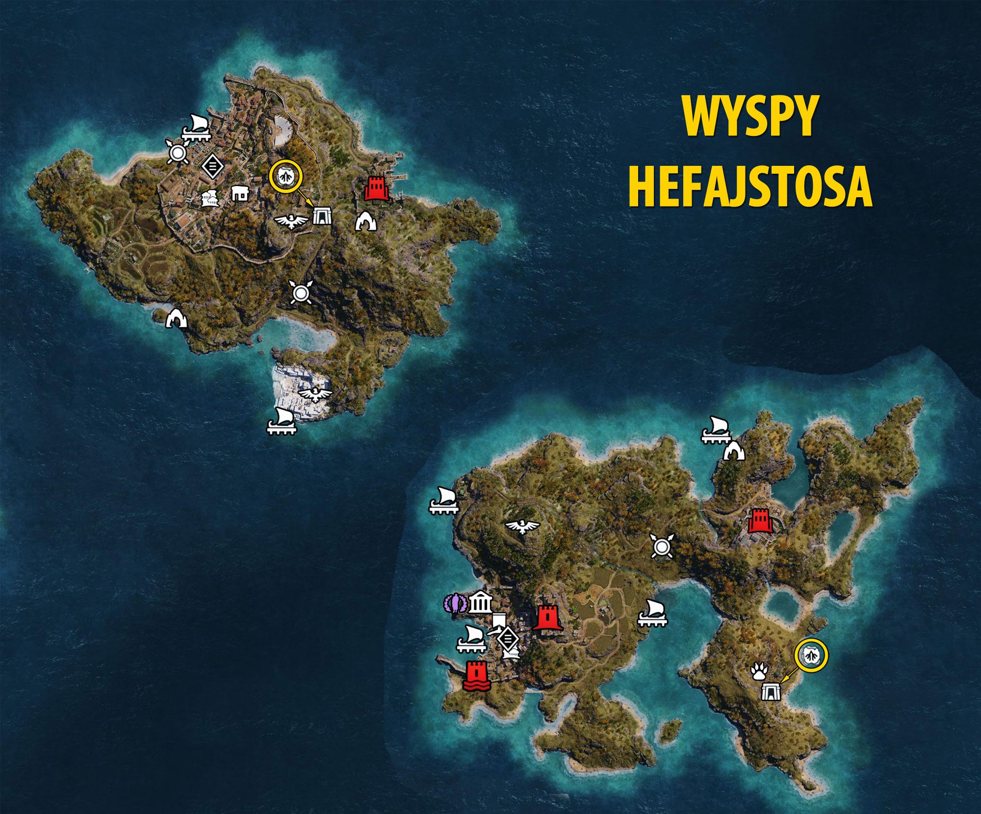 Mapa Wysp Hefajstosa - grobowce, ostrakony, zagadki i sekrety